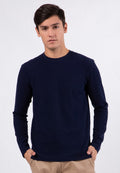 Navy Waffle Tee