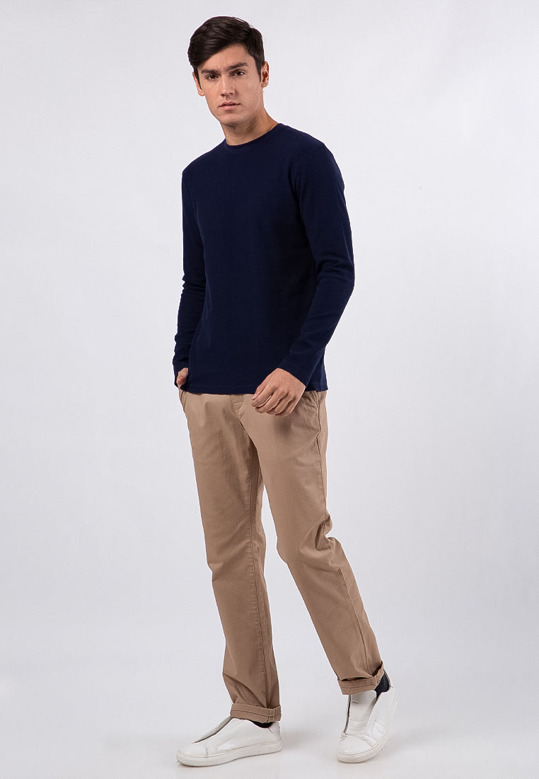 Navy Waffle Tee