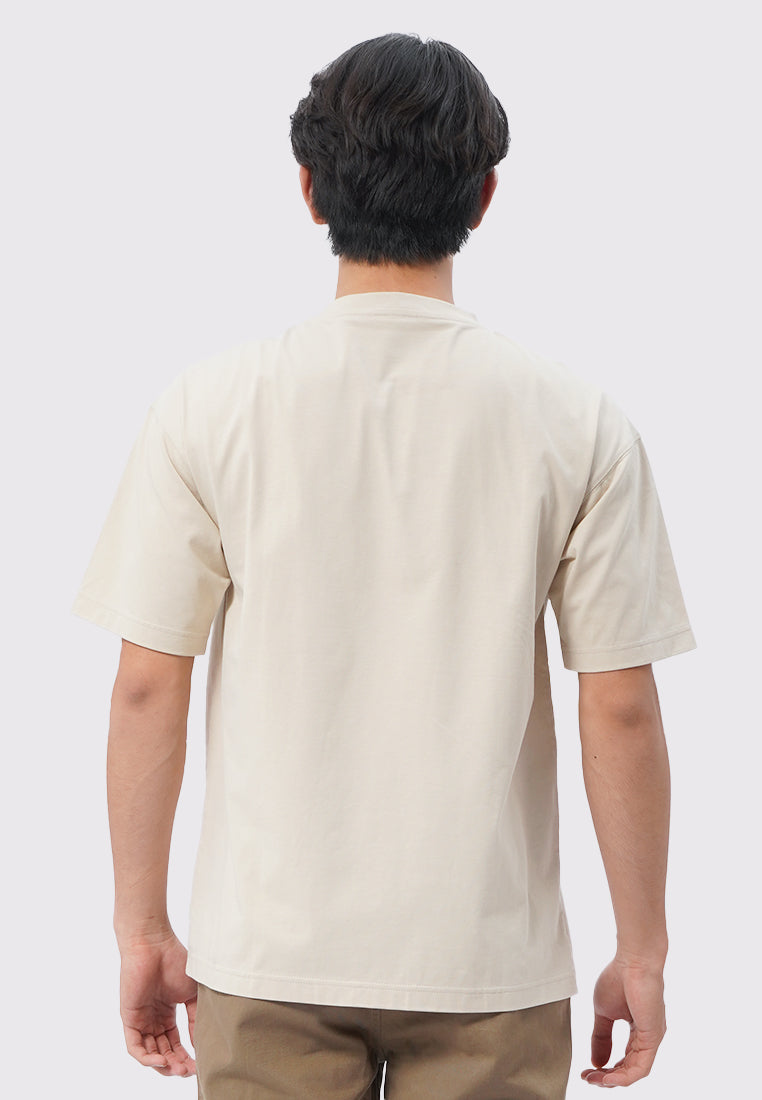 Executive X Monez Oversized Graphic T-Shirt Beige