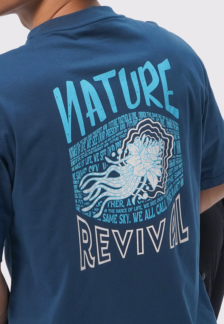 Executive X Monez Oversized Graphic T-Shirt Blue