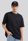 Oversized Round Neck T-Shirt Black