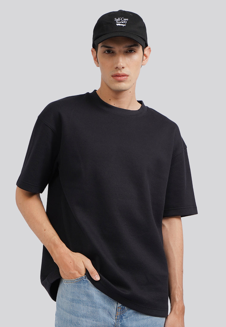 Oversized Round Neck T-Shirt Black