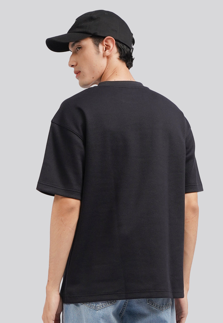 Oversized Round Neck T-Shirt Black