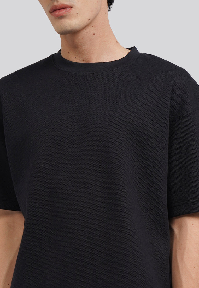 Oversized Round Neck T-Shirt Black