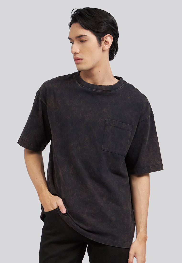 Garment Dyed Short Sleeve T-Shirt Black