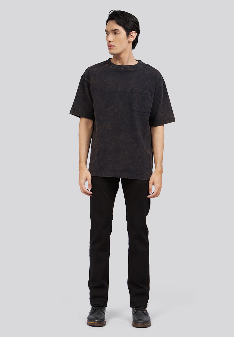 Garment Dyed Short Sleeve T-Shirt Black