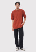 Oversized Round Neck T-Shirt Rust