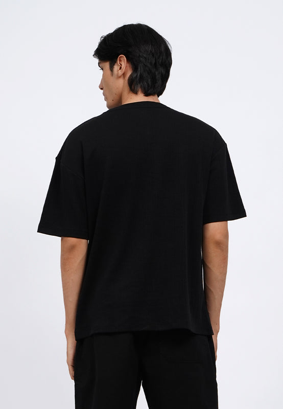 Oversized Short Sleeve Textured T-Shirt
