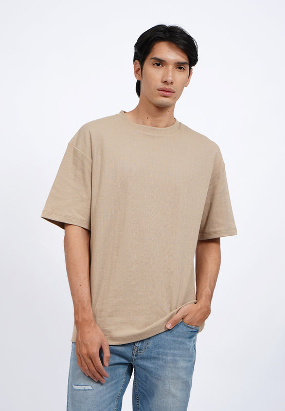 Oversized Short Sleeve Textured T-Shirt