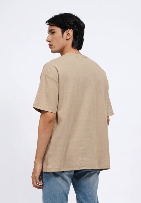 Oversized Short Sleeve Textured T-Shirt