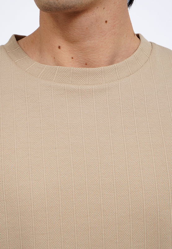 Oversized Short Sleeve Textured T-Shirt