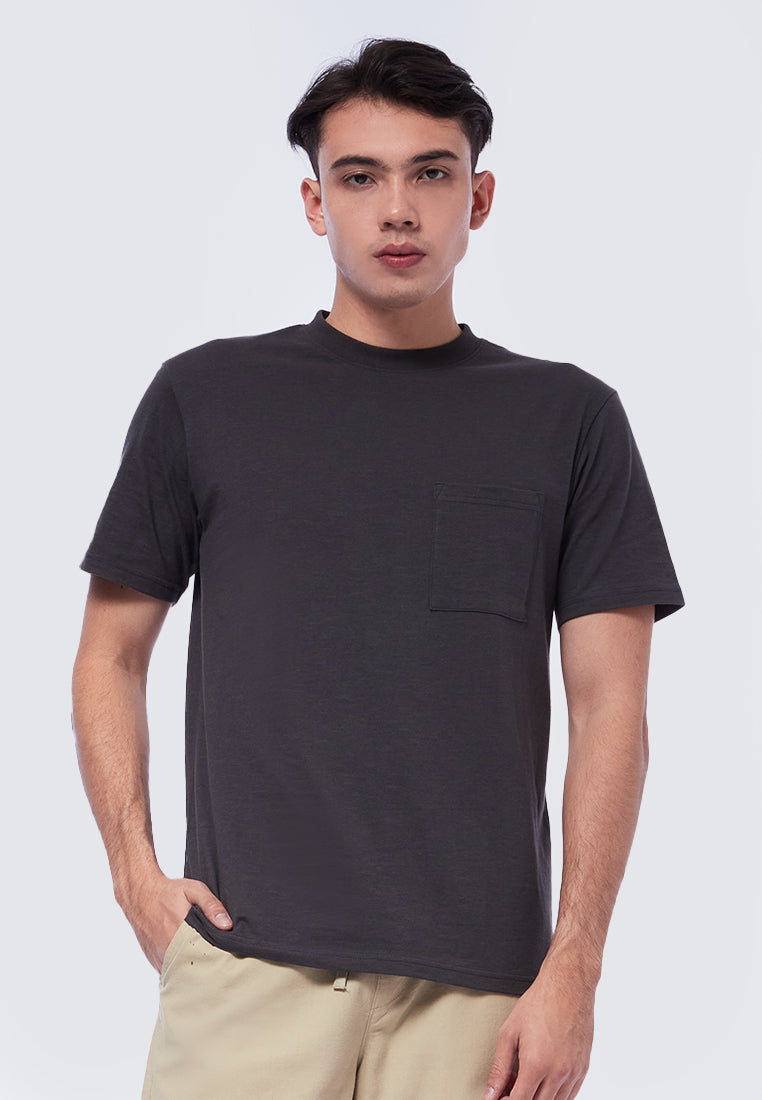 Short Sleeve Slub T-Shirt with Pocket