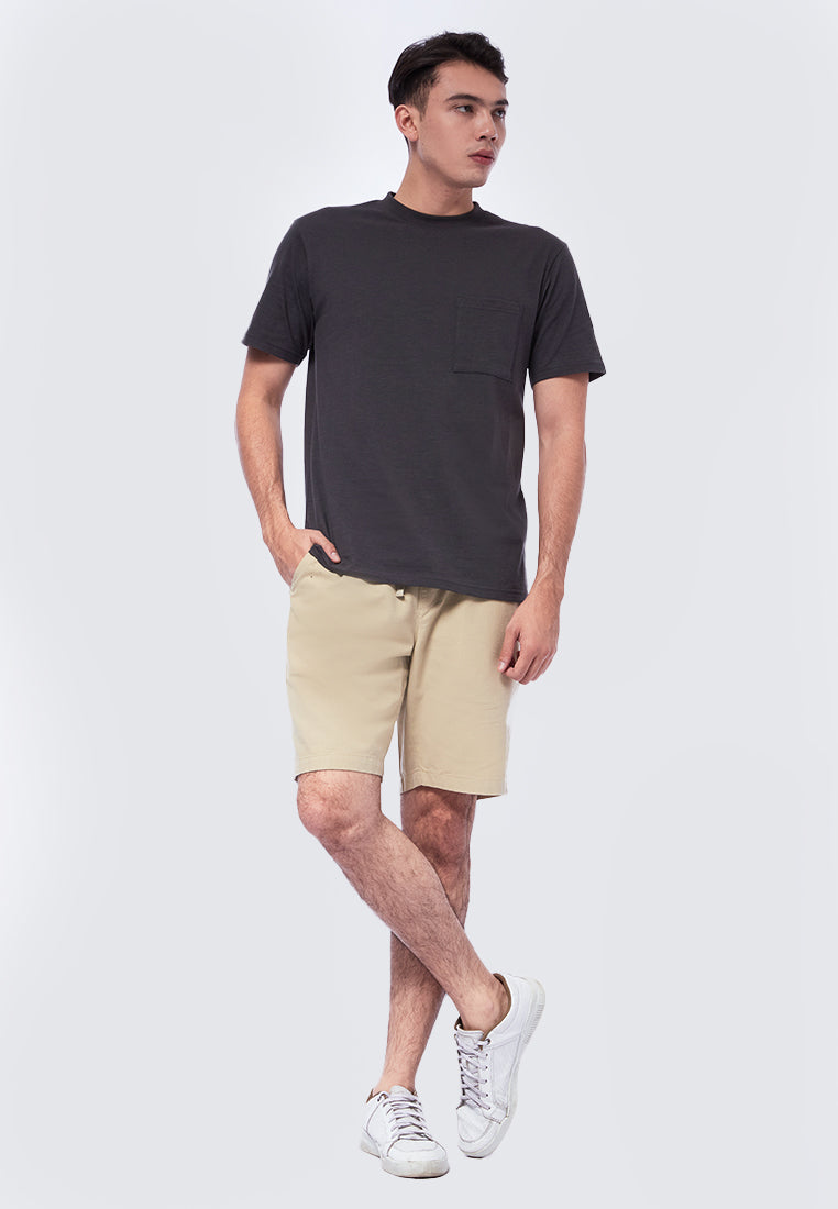 Short Sleeve Slub T-Shirt with Pocket