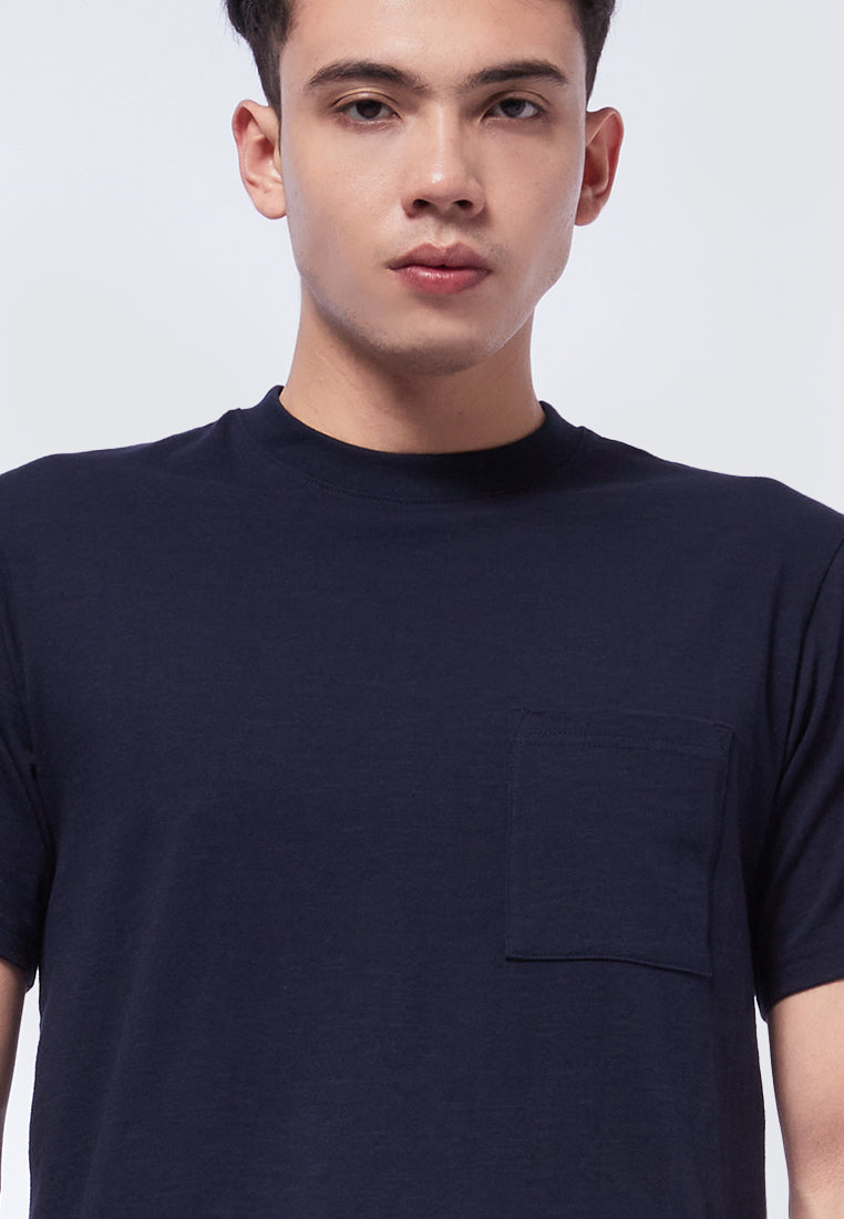 Short Sleeve Slub T-Shirt with Pocket
