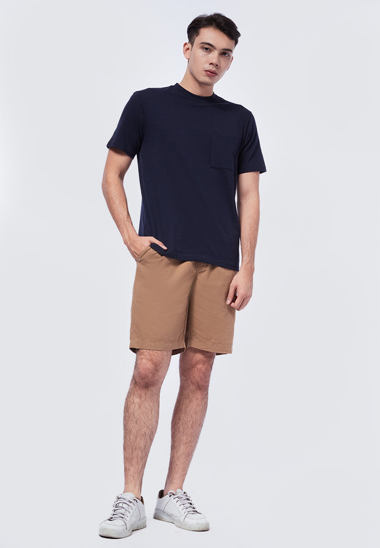Short Sleeve Slub T-Shirt with Pocket