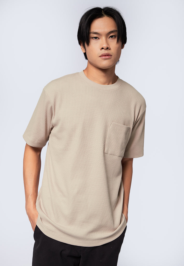 Short Sleeve T-Shirt with Pocket Taupe
