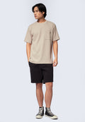 Short Sleeve T-Shirt with Pocket Taupe