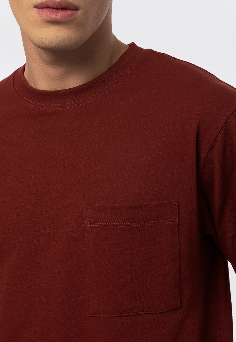 Short Sleeve Slub T-Shirt with Pocket