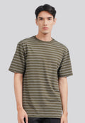 Short Sleeve Stripe T-Shirt Olive