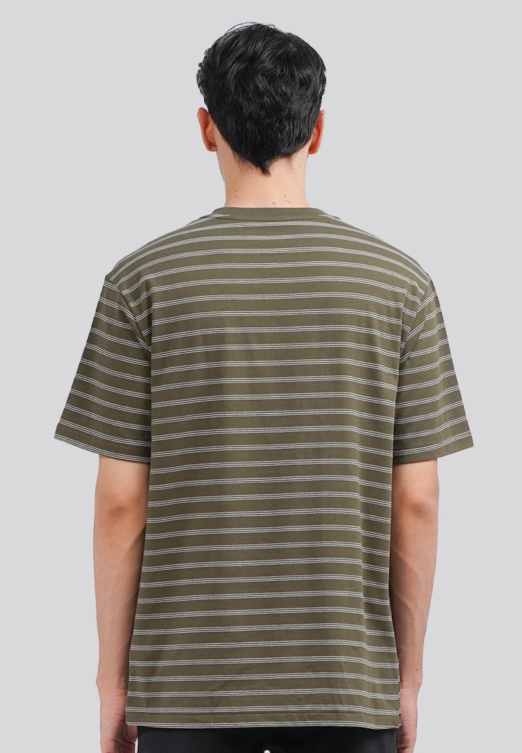 Short Sleeve Stripe T-Shirt Olive