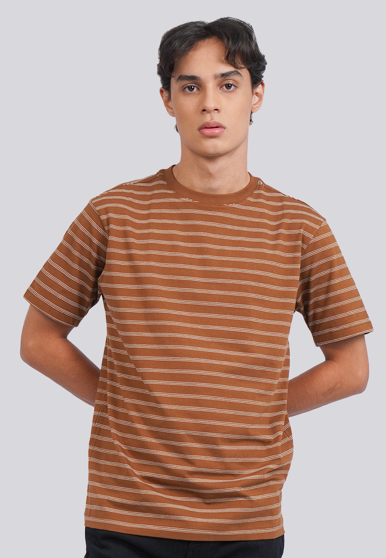 Short Sleeve Stripe Yarn Dyed T-Shirt