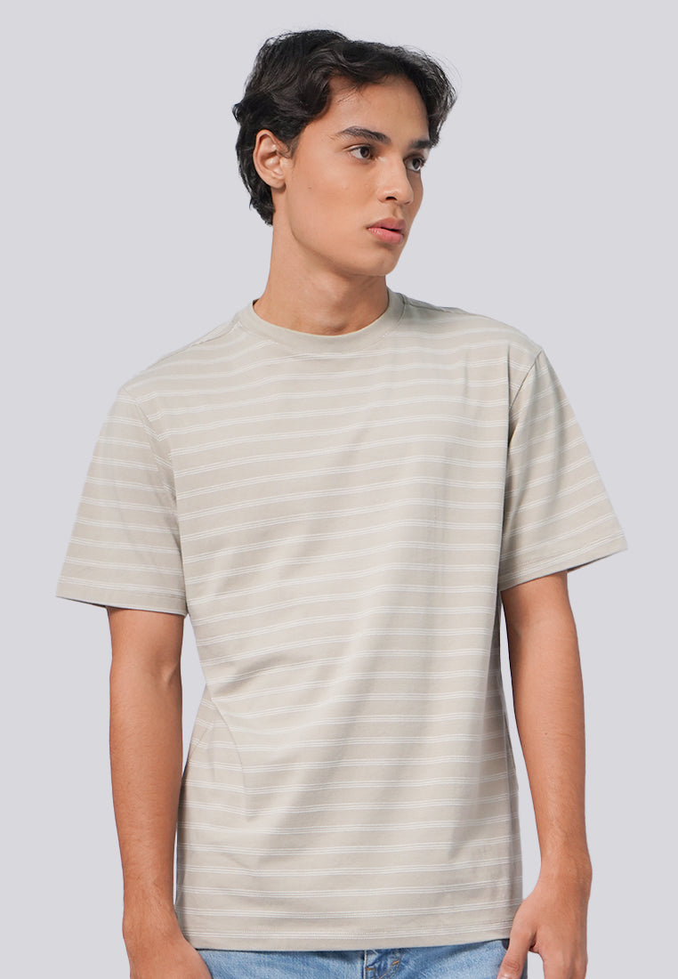 Short Sleeve Stripe Yarn Dyed T-Shirt