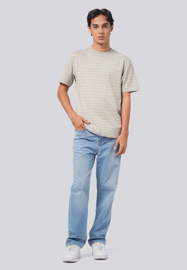 Short Sleeve Stripe Yarn Dyed T-Shirt