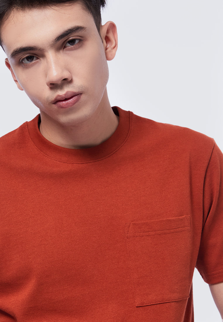 Short Sleeve Slub T-Shirt with Pocket
