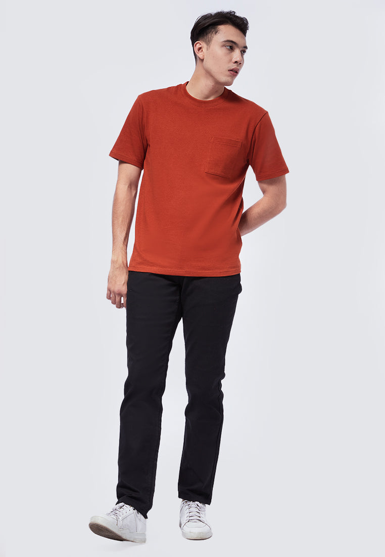 Short Sleeve Slub T-Shirt with Pocket