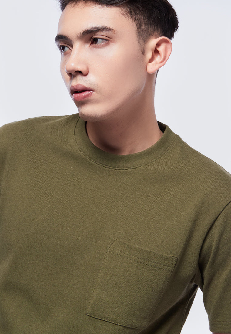 Short Sleeve Slub T-Shirt with Pocket