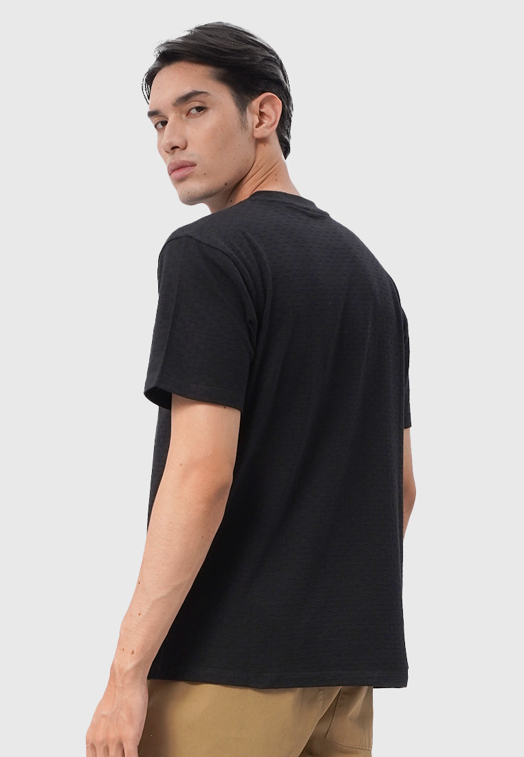 Short Sleeve Textured T-Shirt Black