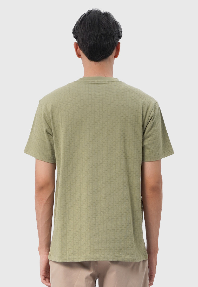 Short Sleeve Textured T-Shirt Dusty Green