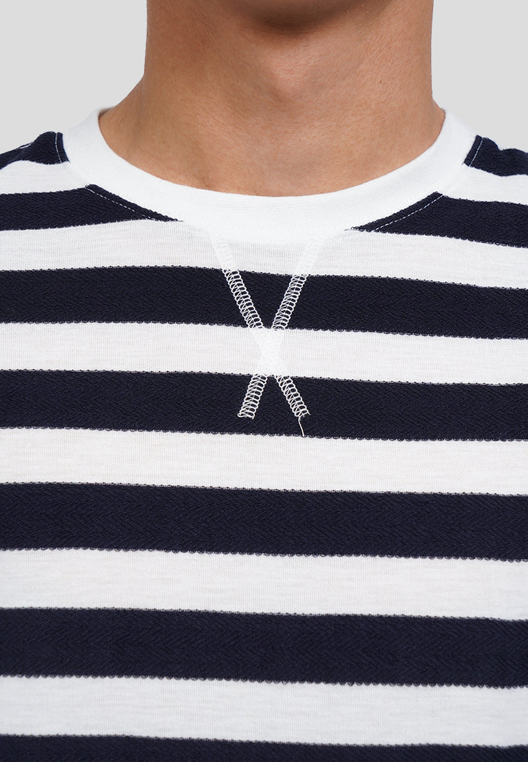 Short Sleeve Textured Stripe T-Shirt