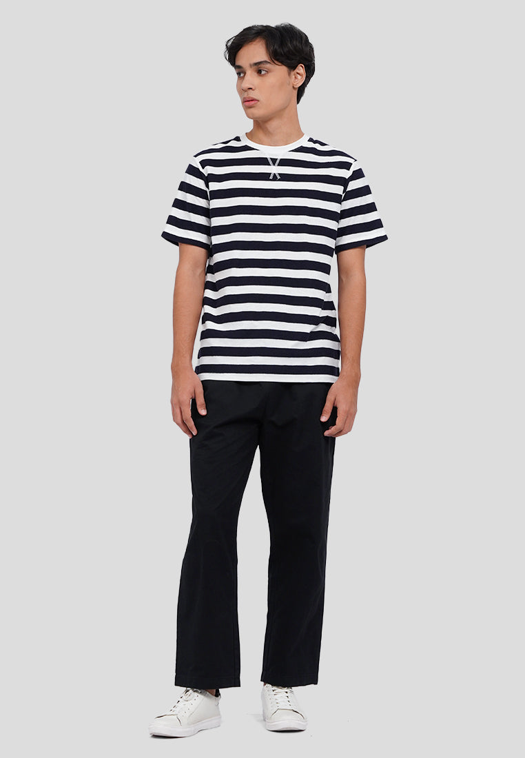 Short Sleeve Textured Stripe T-Shirt