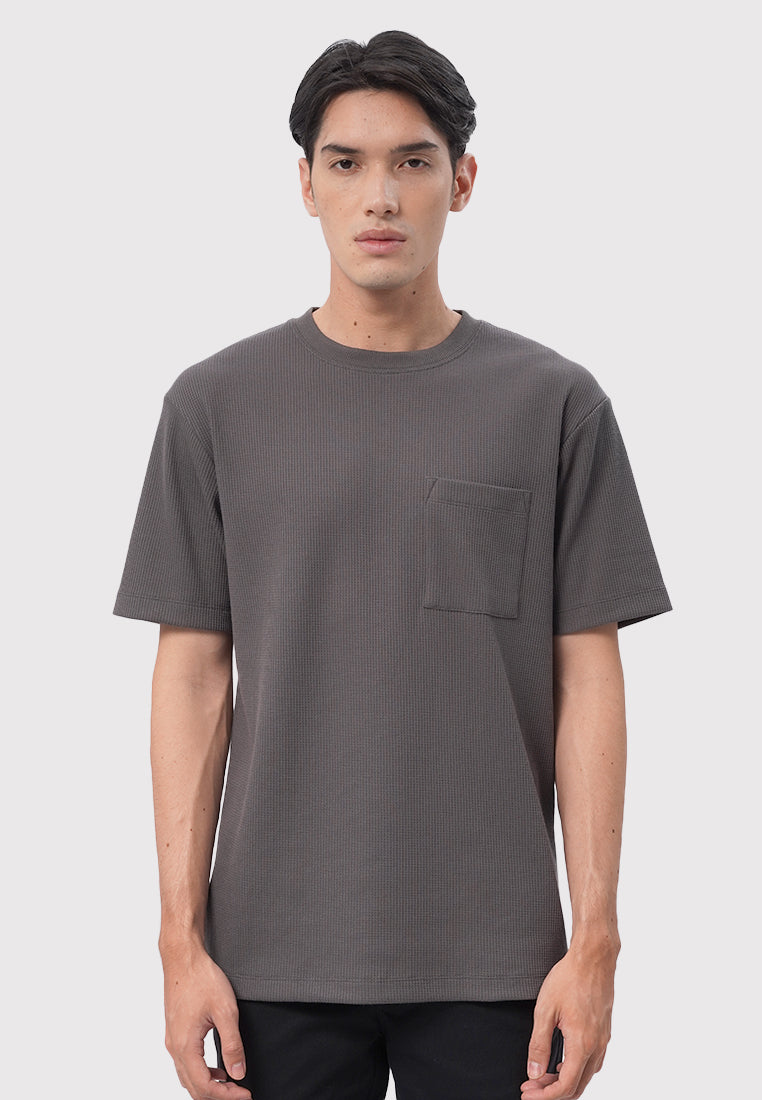 Short Sleeve T-Shirt with Pocket Charcoal