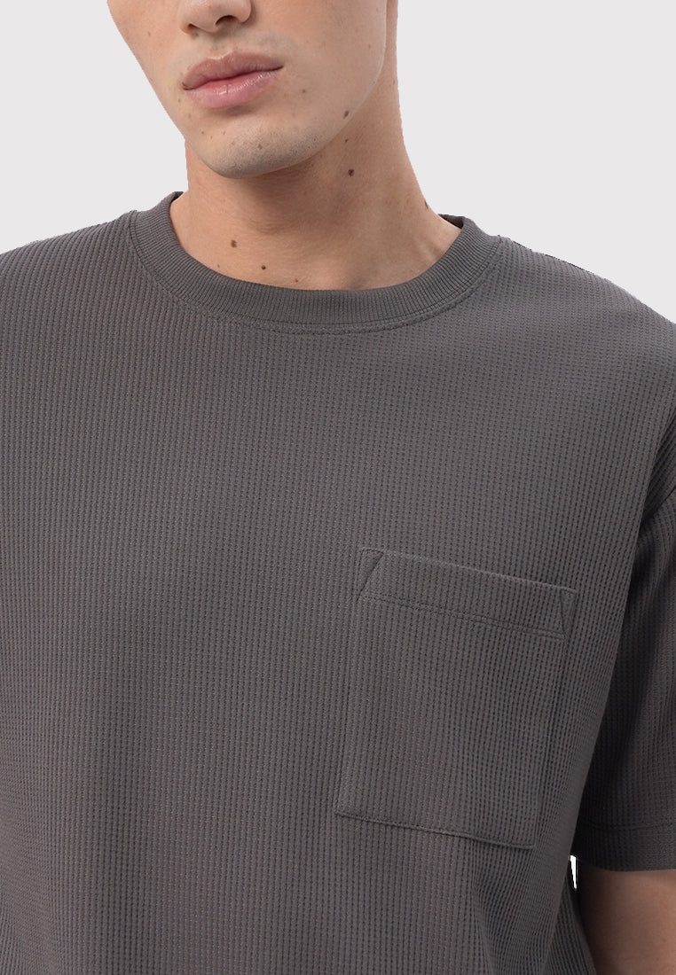 Short Sleeve T-Shirt with Pocket Charcoal