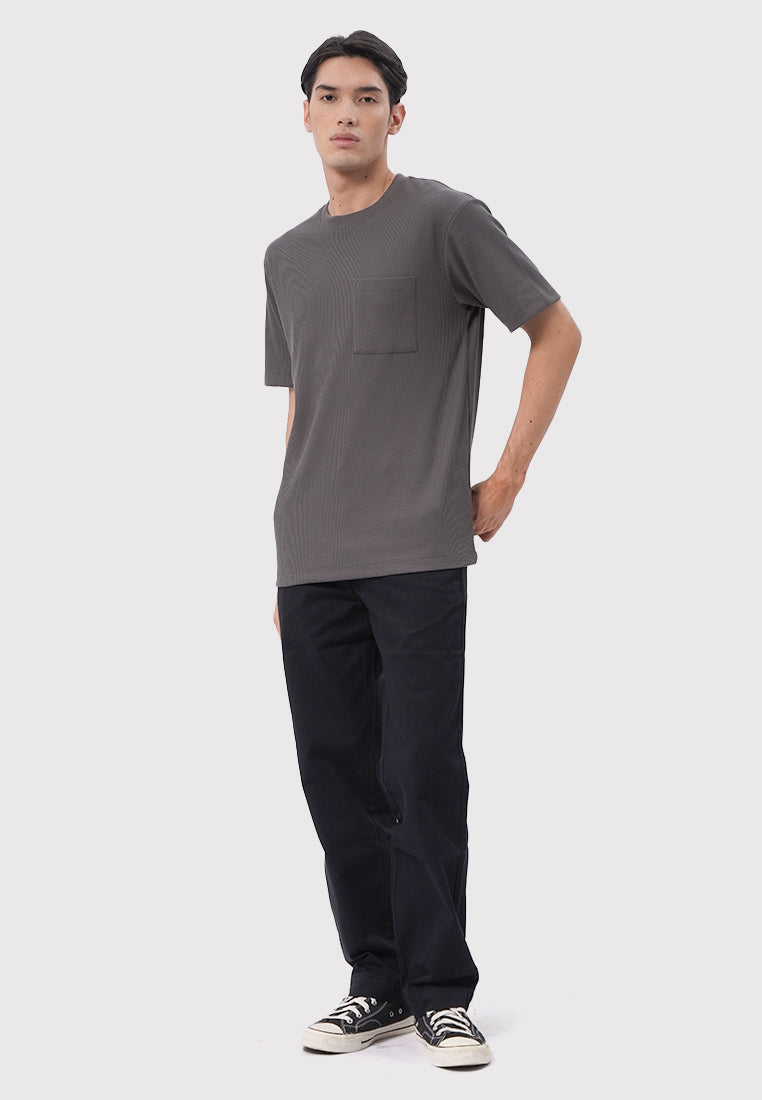 Short Sleeve T-Shirt with Pocket Charcoal