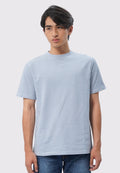 Short Sleeve Yarn Dyed Textured T-Shirt Blue