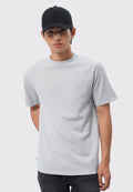 Short Sleeve Yarn Dyed Textured T-Shirt Grey
