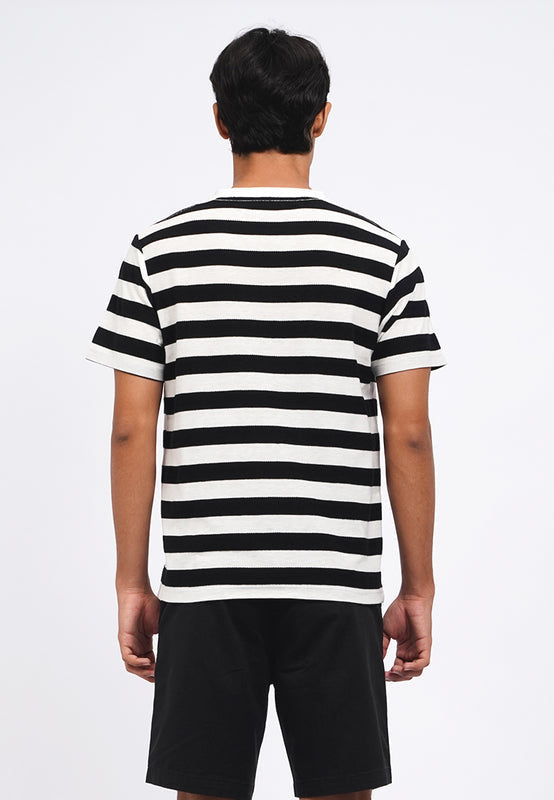 Slim Fit Short Sleeve Stripes T-Shirt