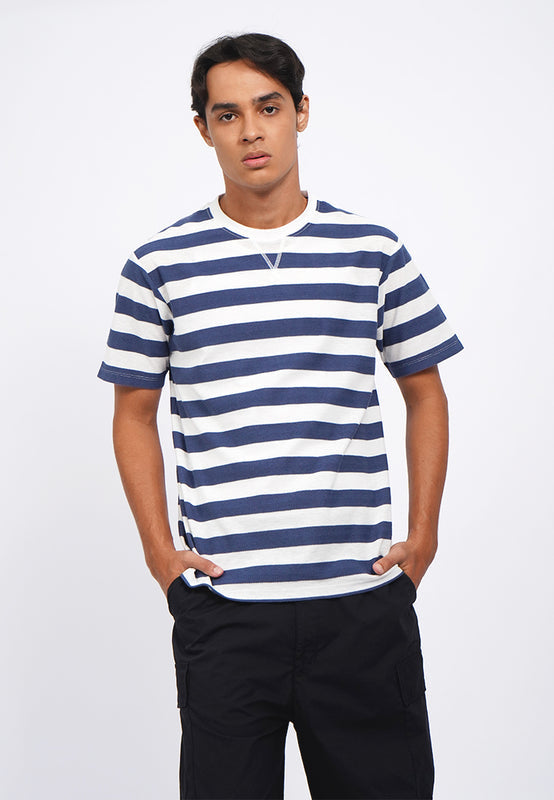Slim Fit Short Sleeve Stripes T-Shirt