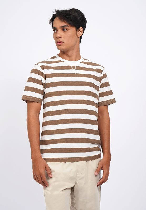 Slim Fit Short Sleeve Stripes T-Shirt