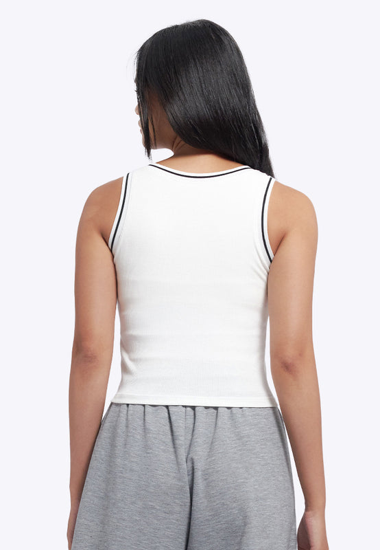 Contrast Lining Fitted Bra Top