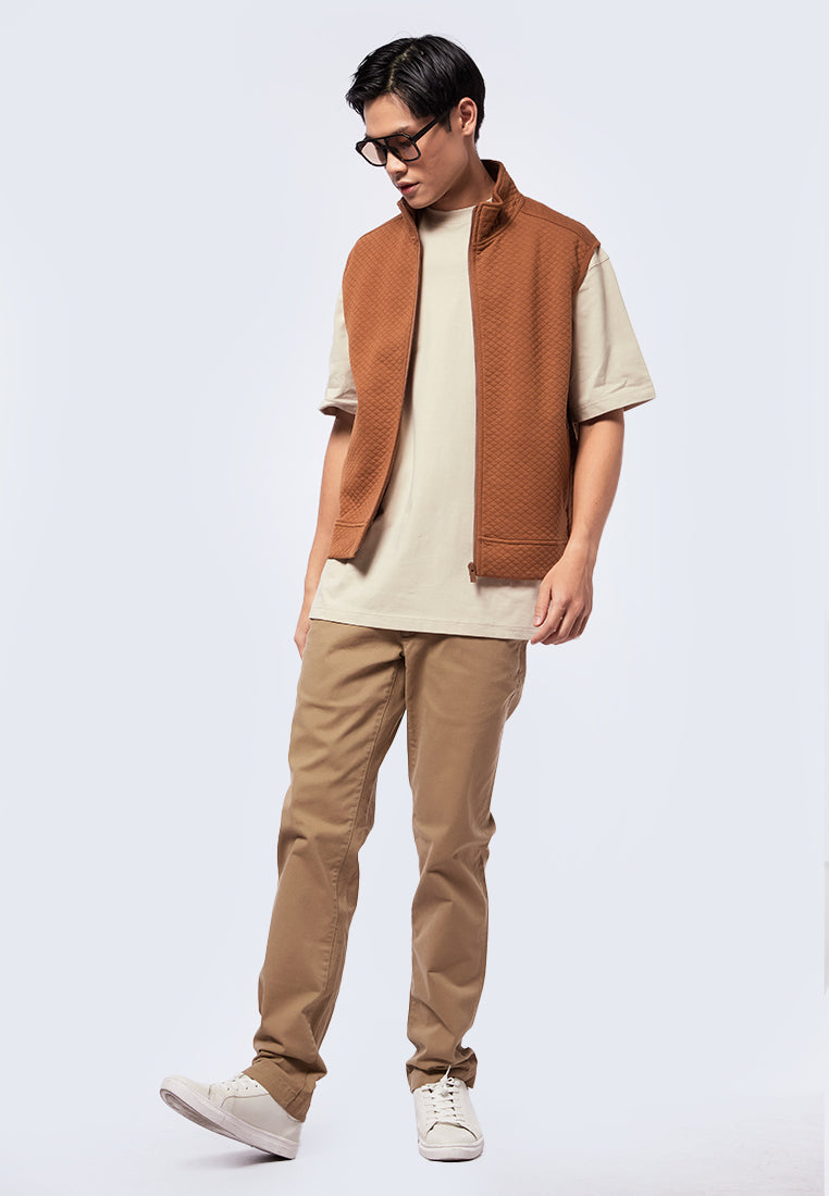 Zipped High Neck Vest