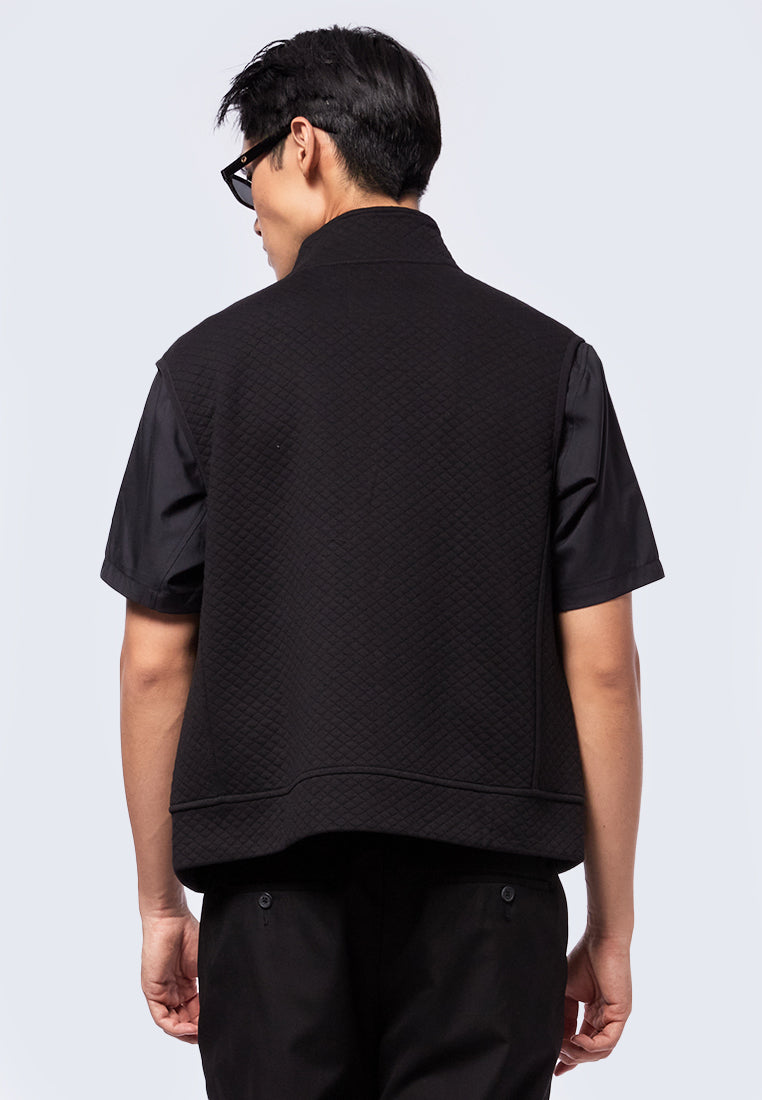 Zipped High Neck Vest