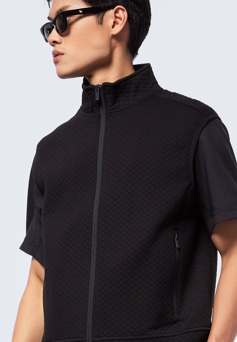 Zipped High Neck Vest