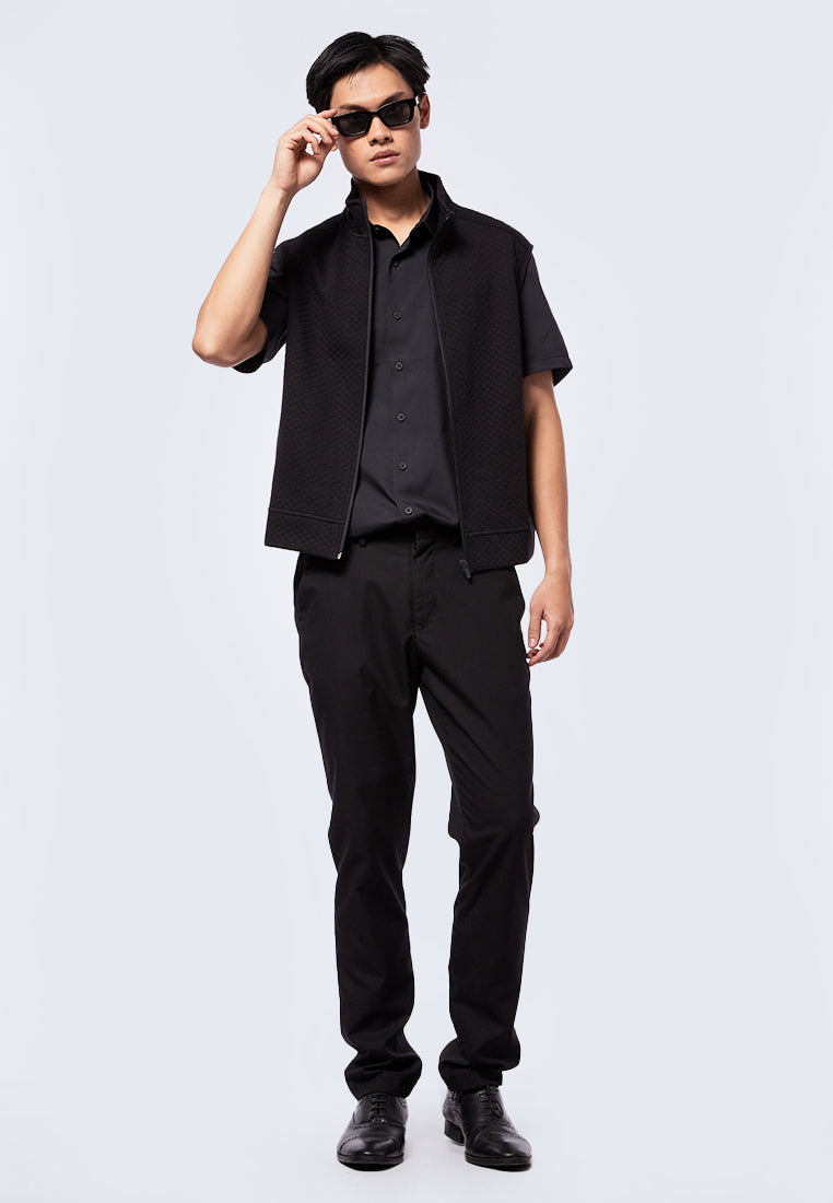 Zipped High Neck Vest