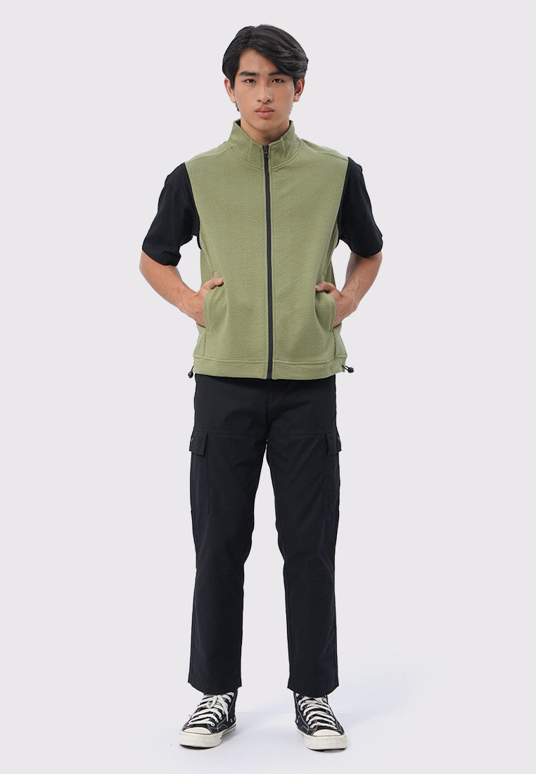 Double Jersey Slim Fit Vest Dusty Green