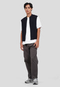 Slim Fit Zippered Knit Vest