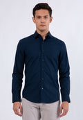 Basic Long Sleeve Shirt Dark Blue